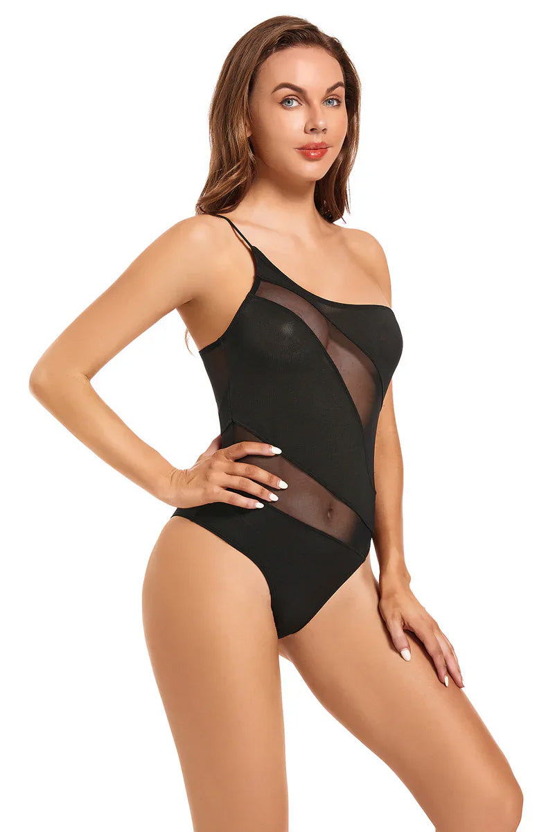 Serene | One-Shoulder Mesh Swimsuit